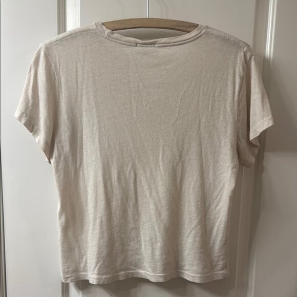 Re/Done Hanes Classic Tee in Optic White Size S - Picture 7 of 10